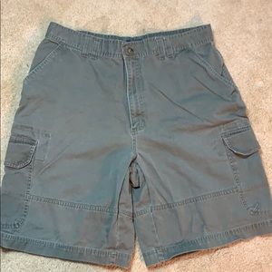 Olive cargo shorts